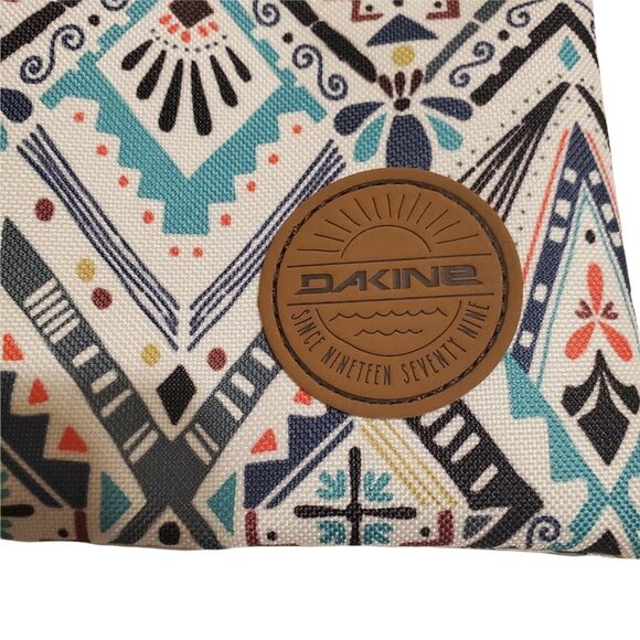 Dakine Cross Body Bag Shoulder Purse White Grey Teal Aztec Southwest 8"X10" - Picture 3 of 11